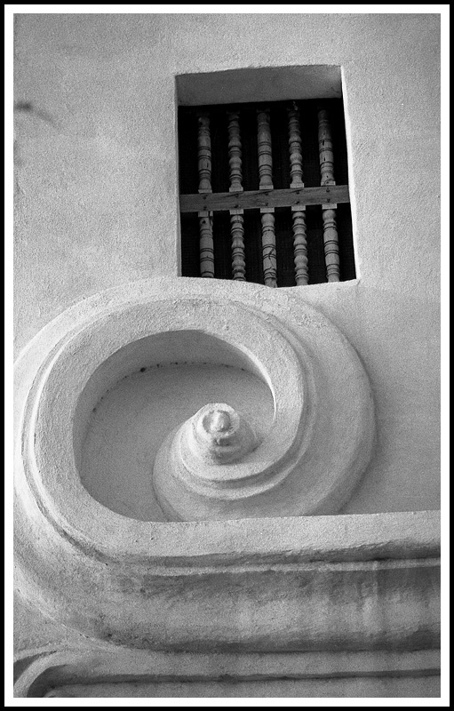 San Xavier Balcony, Adobe (detail)