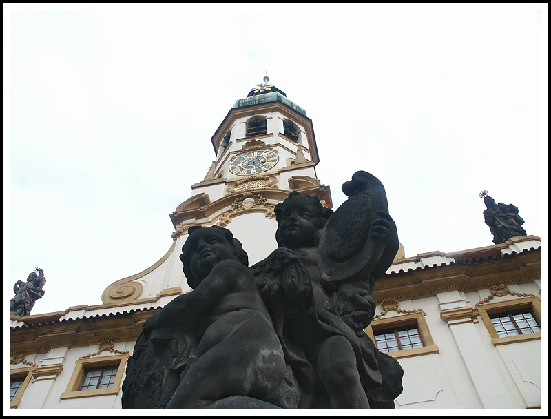 Angels at the Baroque Loreta Chruch near the Prague Castle