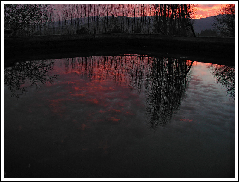 Sunset Trapped in a Pond