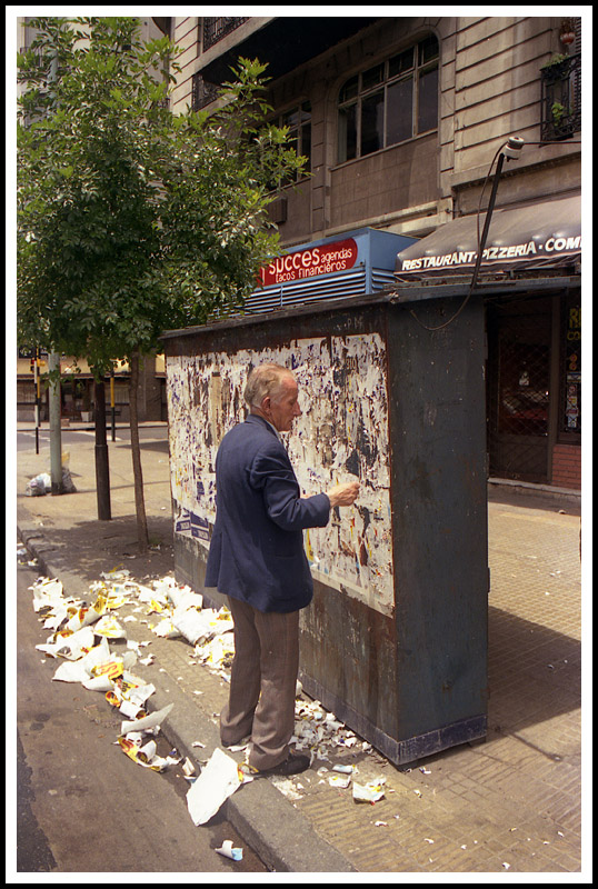 Old Man and Kiosk