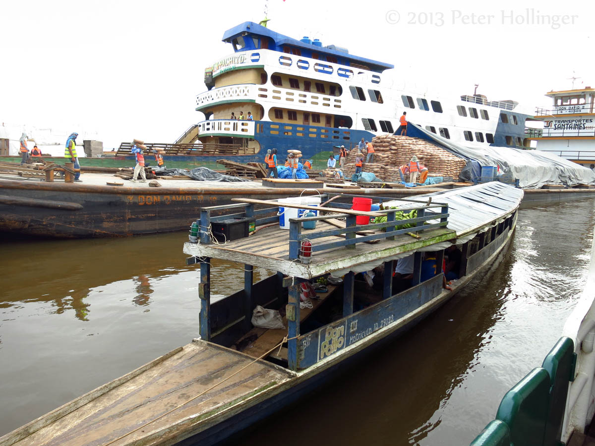 River commerce at the dock in Iquitos