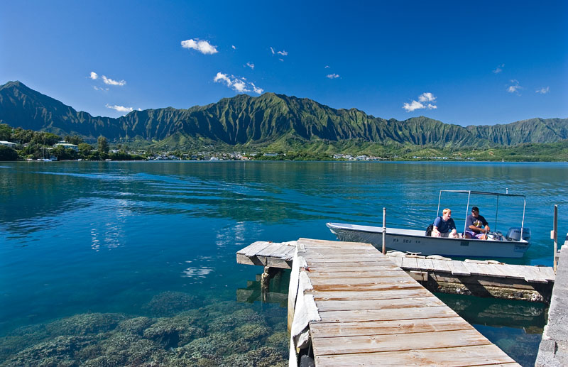 Oahu from Coconut Island