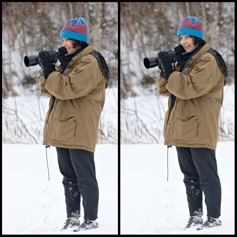 Donna Shooting in the Snow