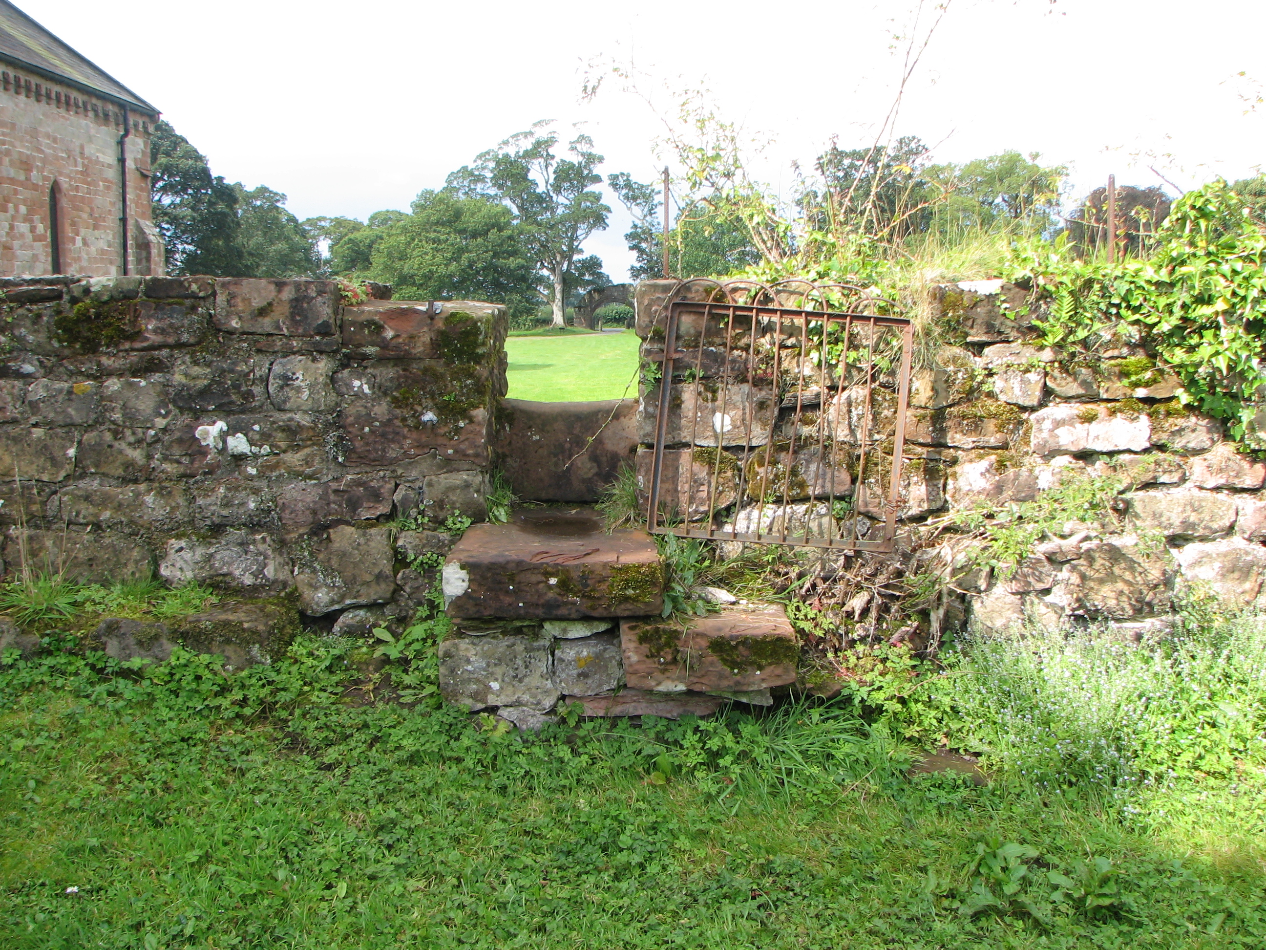 Steps in wall at Lanercost Priory