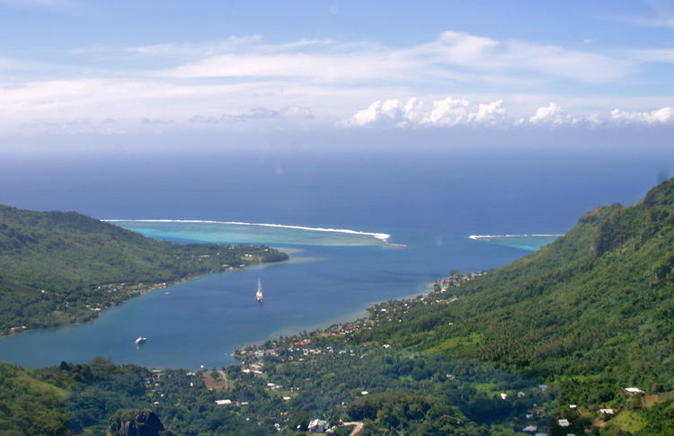 Captain Cook  Bay from the air