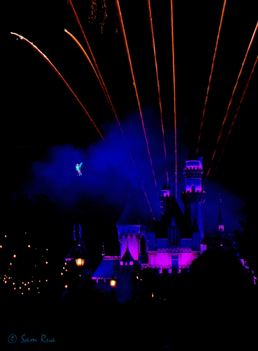Tinkerbell and Fireworks