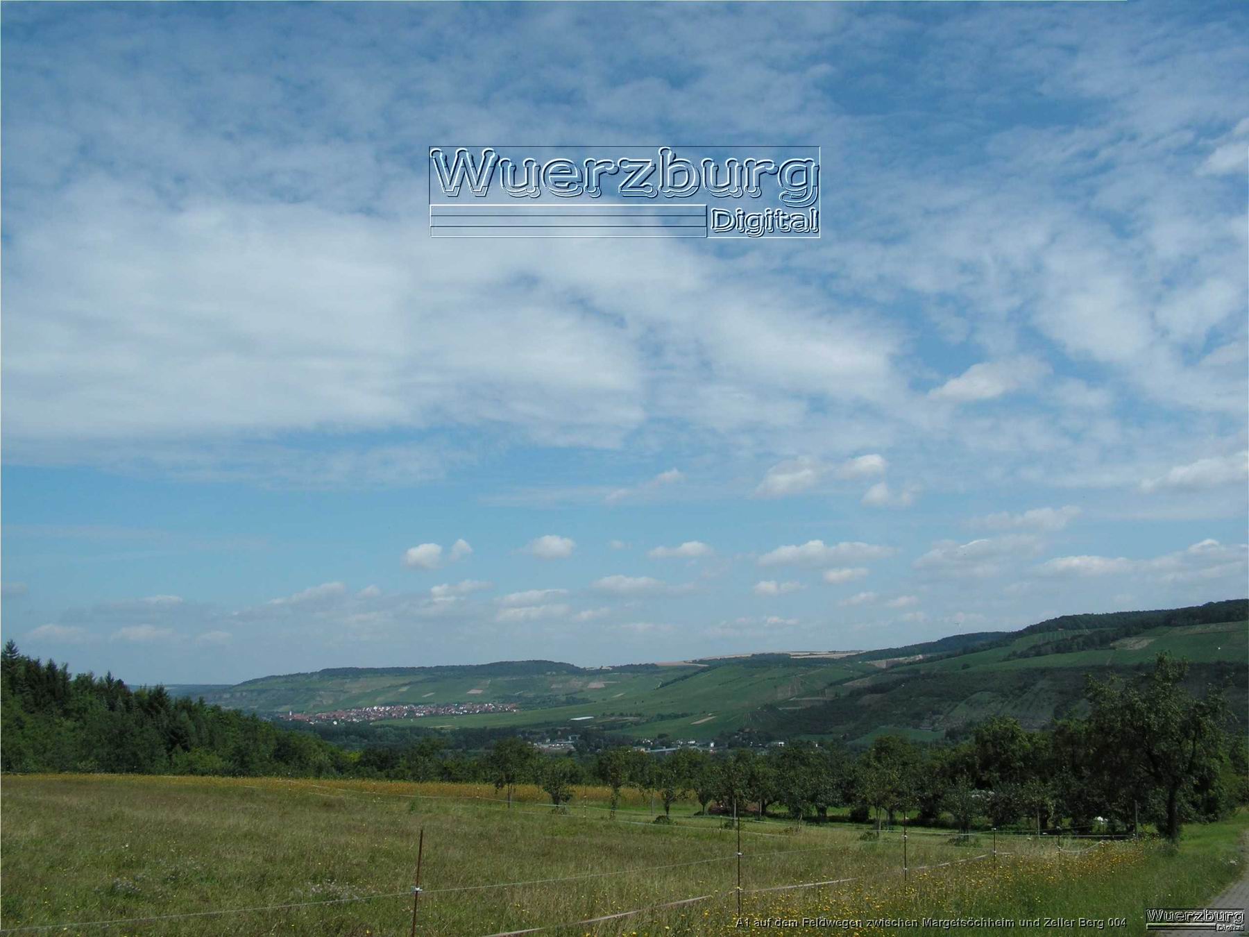 auf dem Feldwegen zwischen Margetsoechheim und Zeller Berg