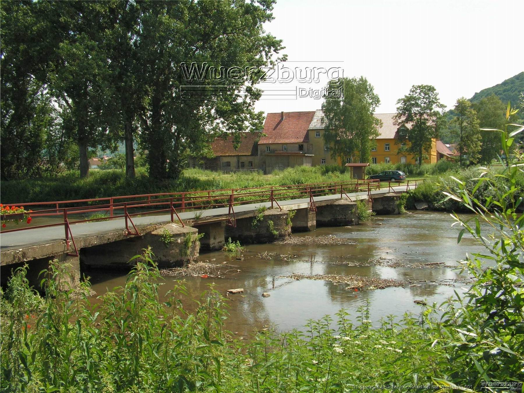 gewagte Brueckenkonstruktion bei Westheim