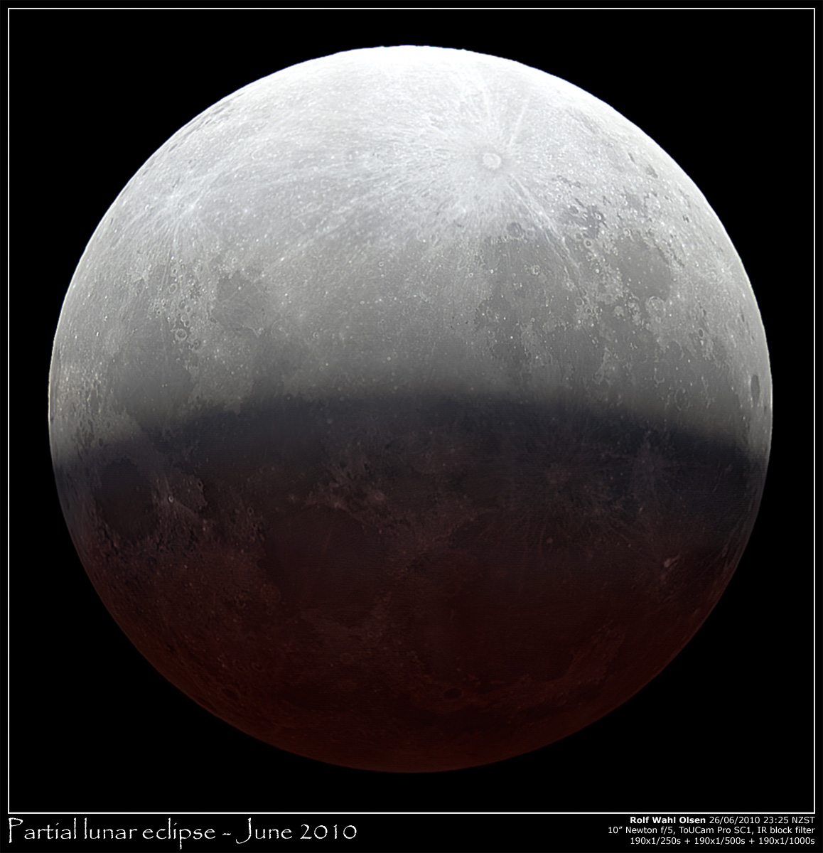 Partial lunar eclipse June 2010