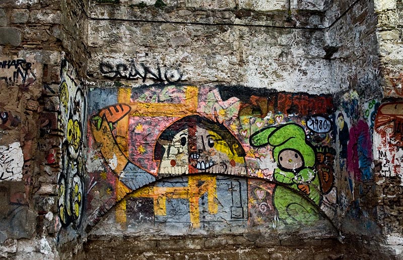 Graffiti Around La Boqueria.