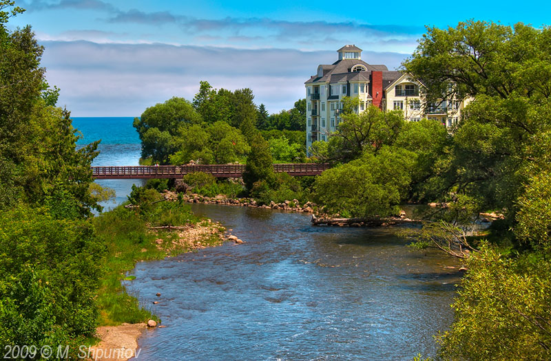 Beaver River at Georgian Bay, Thornbury, Ontario