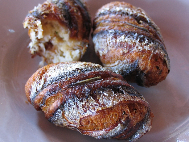 Potato wraped with fish