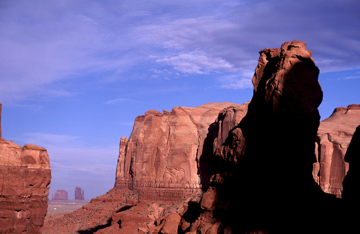 Distant view of Monument Valley