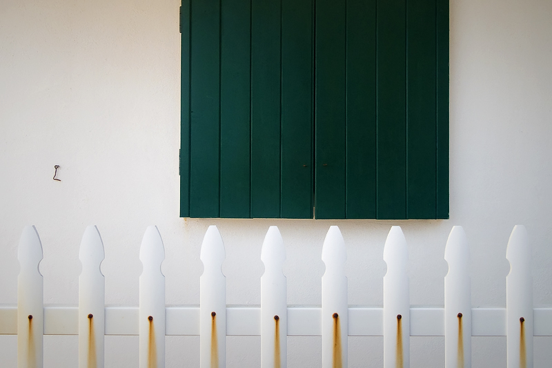 Picket Fence and Green Shutters