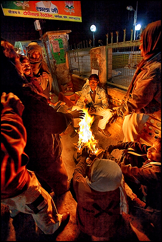 Around the fire