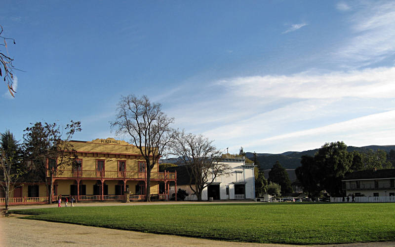 San Juan Plaza looking out from the Mission side