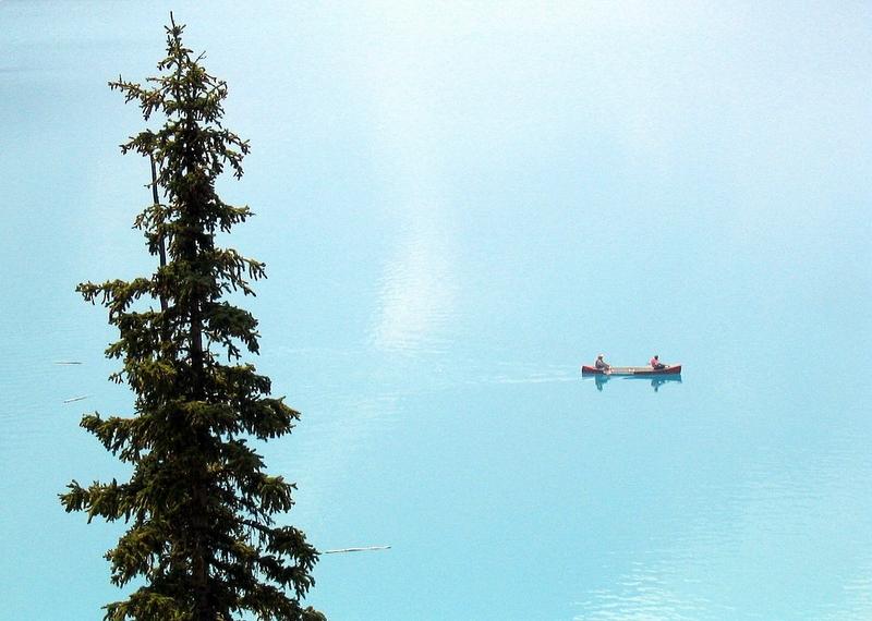 Canoeing on Moraine Lake