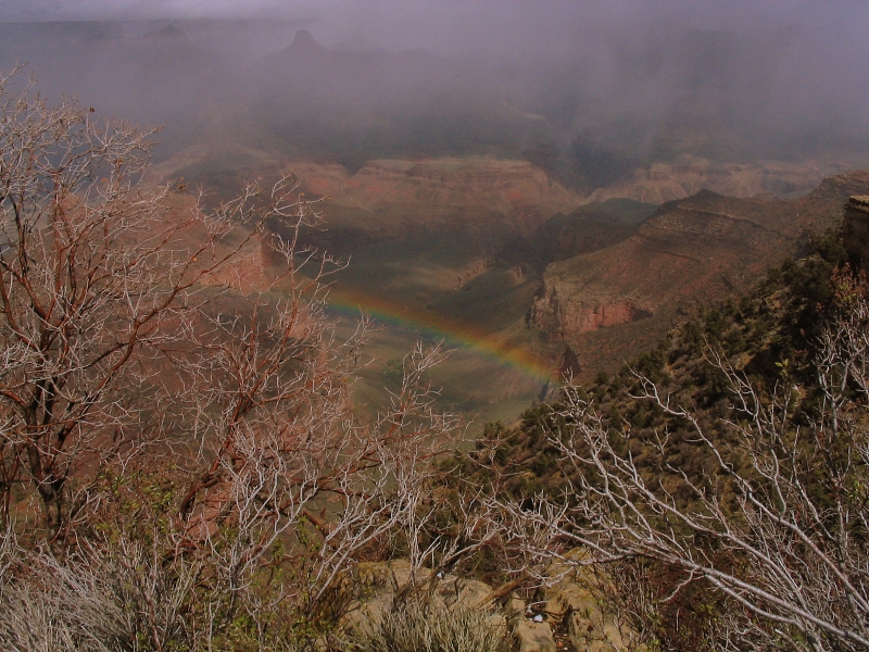 Rainbow over the South Rim, Grand Canyon