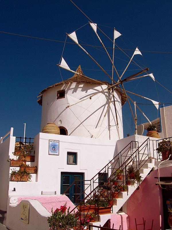 A Santorini windmill