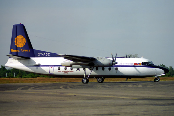 MYANMA AIRWAYS FOKKER  F27 RGN RF 855.jpg