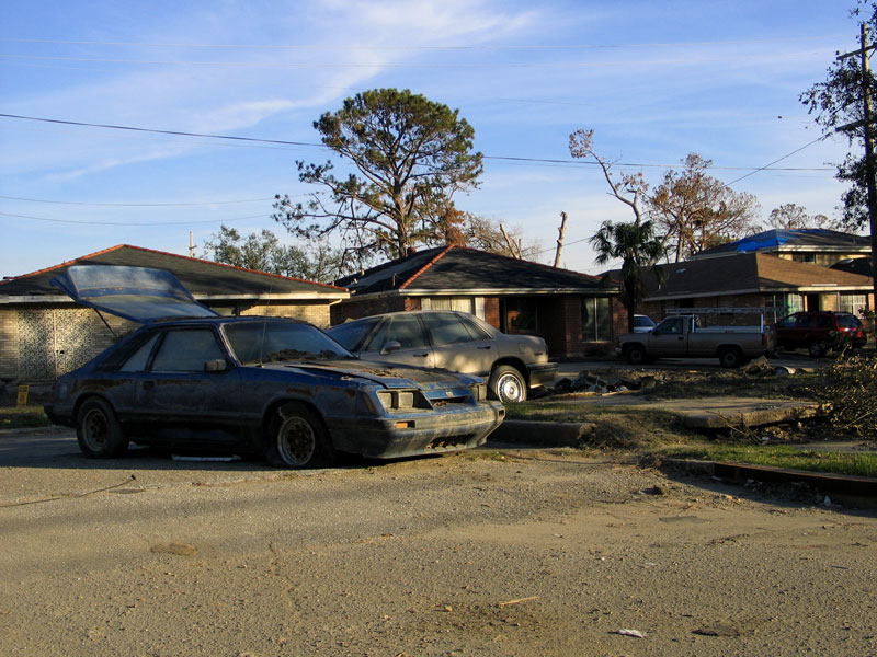Cars Still in Street 106 days after Katrina