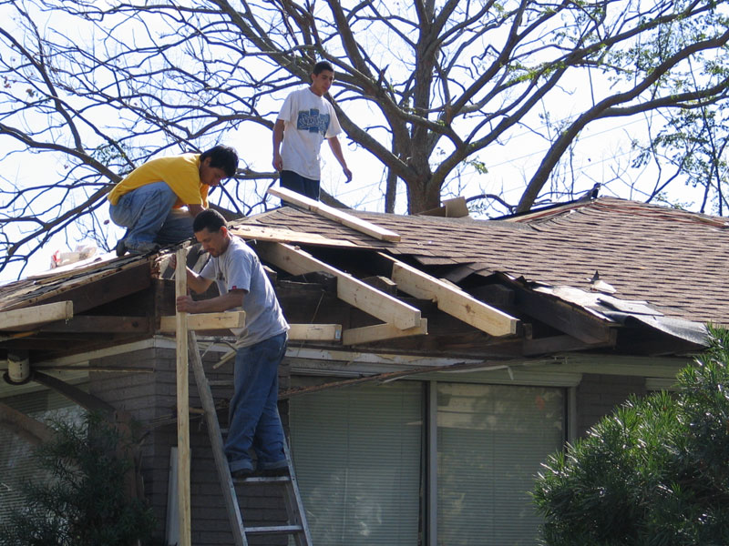 Finally the Roofers  Begin at My Daughters House-Jan.-19