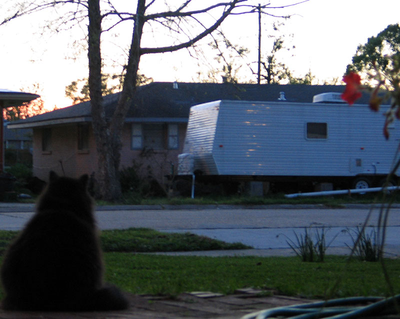 Sunset Over a FEMA trailer