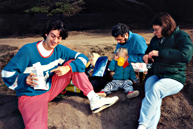 1991 Sean, Alex, Zane, & Linda