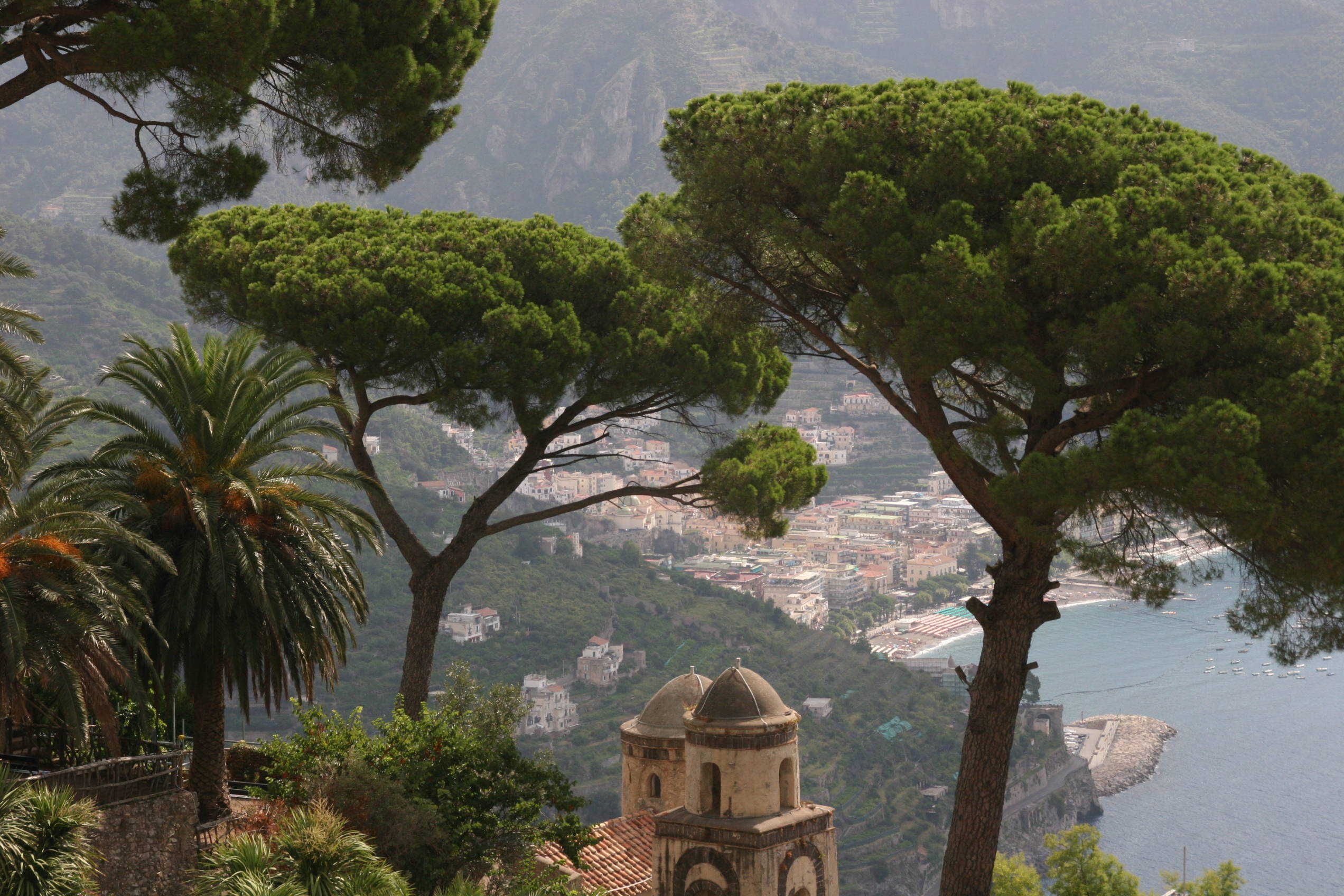 lovely view from Ravello onto coast