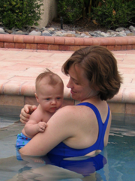 In the pool