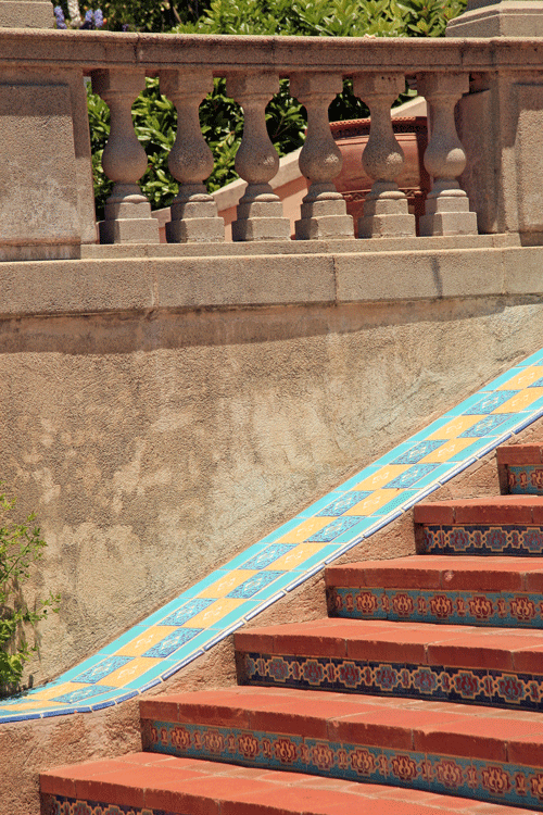 Tiled stairs