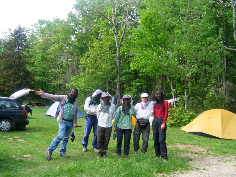 On s'installe à notre nouveau camping de groupe Daicey Pond