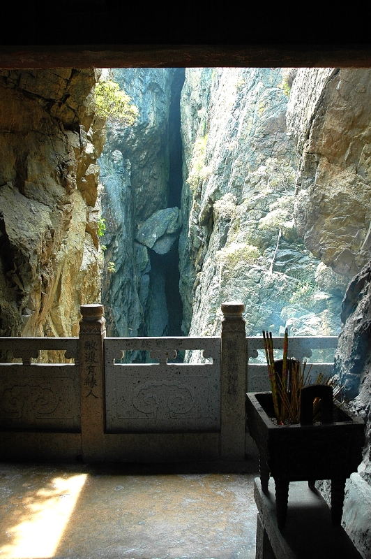 Inside the temple.