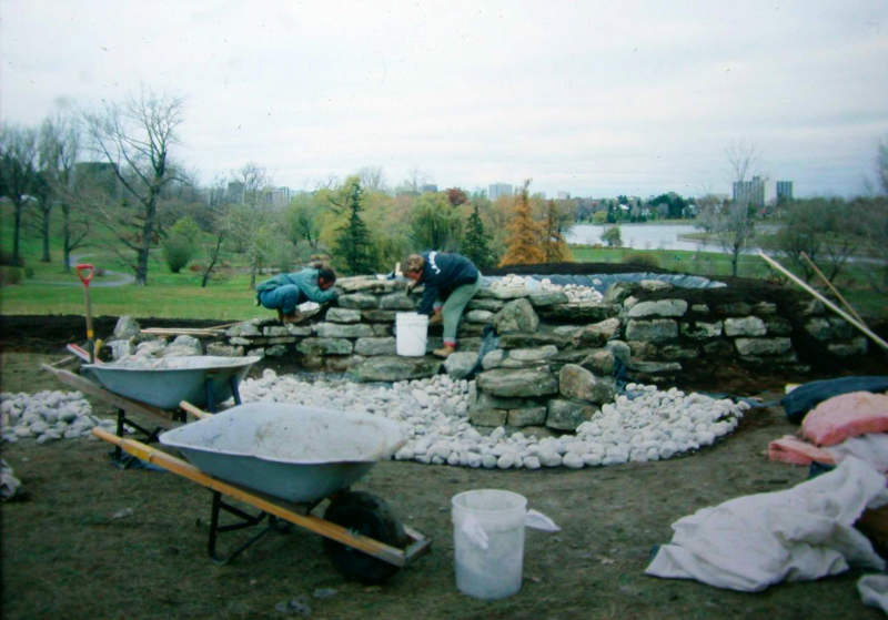 Building the Backyard Garden Pond, Nov. 1992