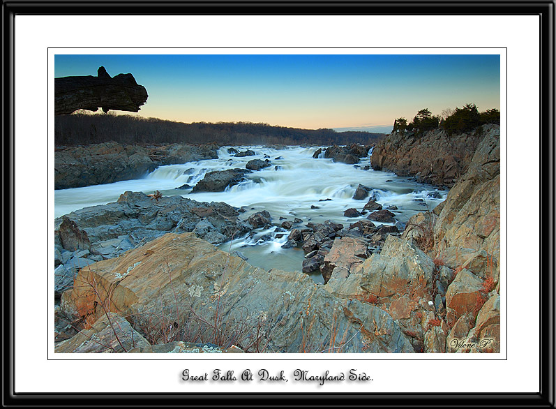 Great Falls At Dusk, Maryland Side.
