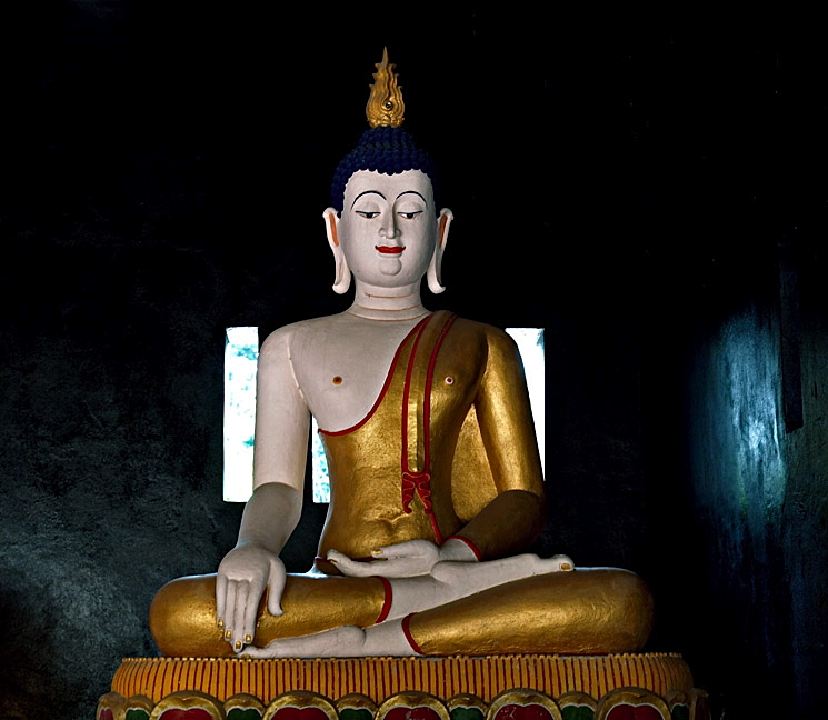 Image of the Buddha in a robe of gold