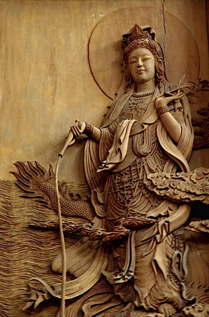 Teak wall carving