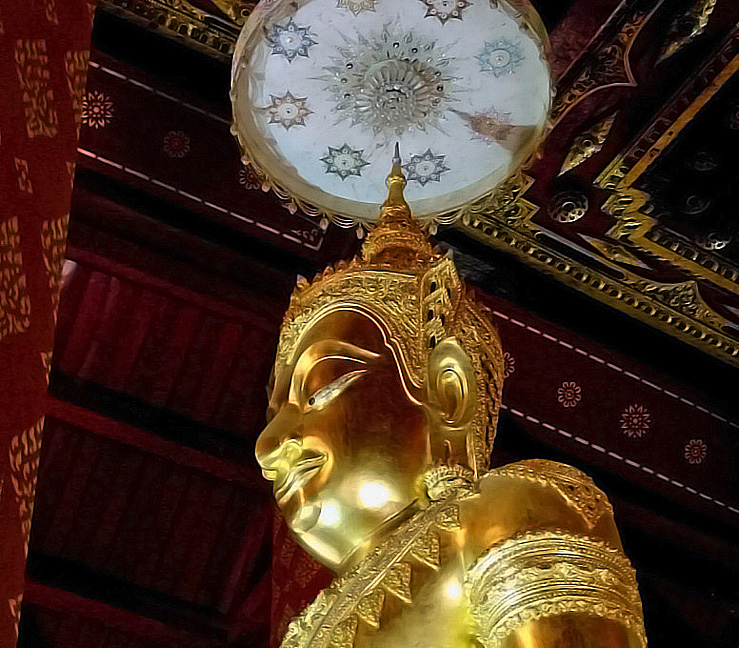 Large Buddha image inside temple