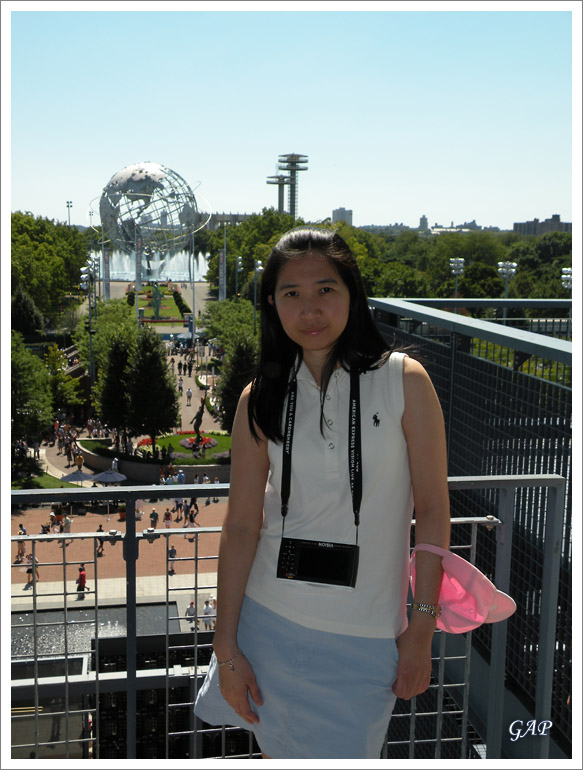 the Unisphere, a major symbol of Queens, New York