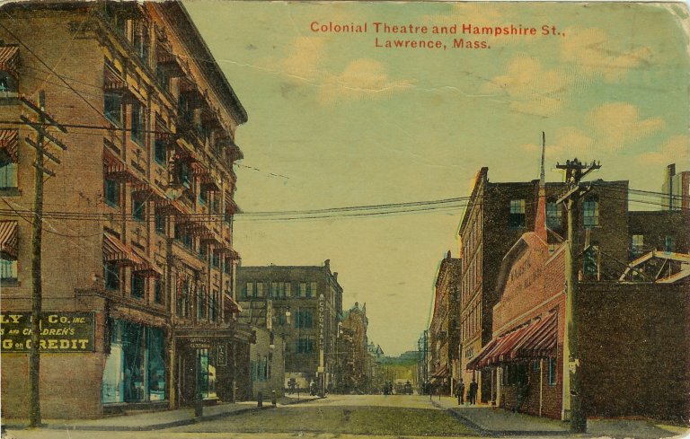 View of the Colonial and Hampshire St. from Methuen St.