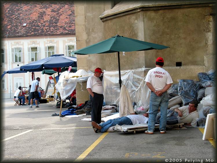 Workers on strike