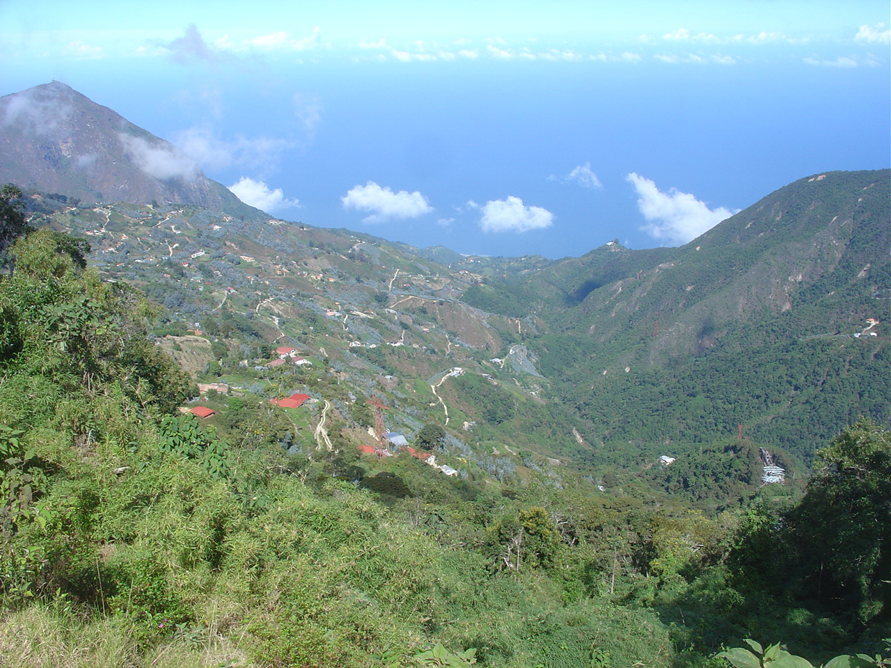 Caracas looking down on Caribbean Sea from Avila