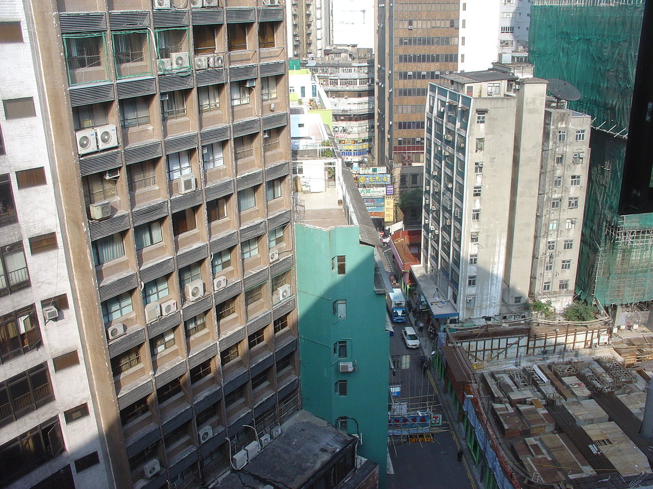 Hong Kong view from Mirador Mansion