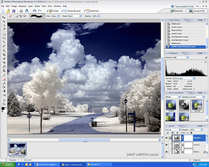 IR  Final Image: Resize and Sharpen