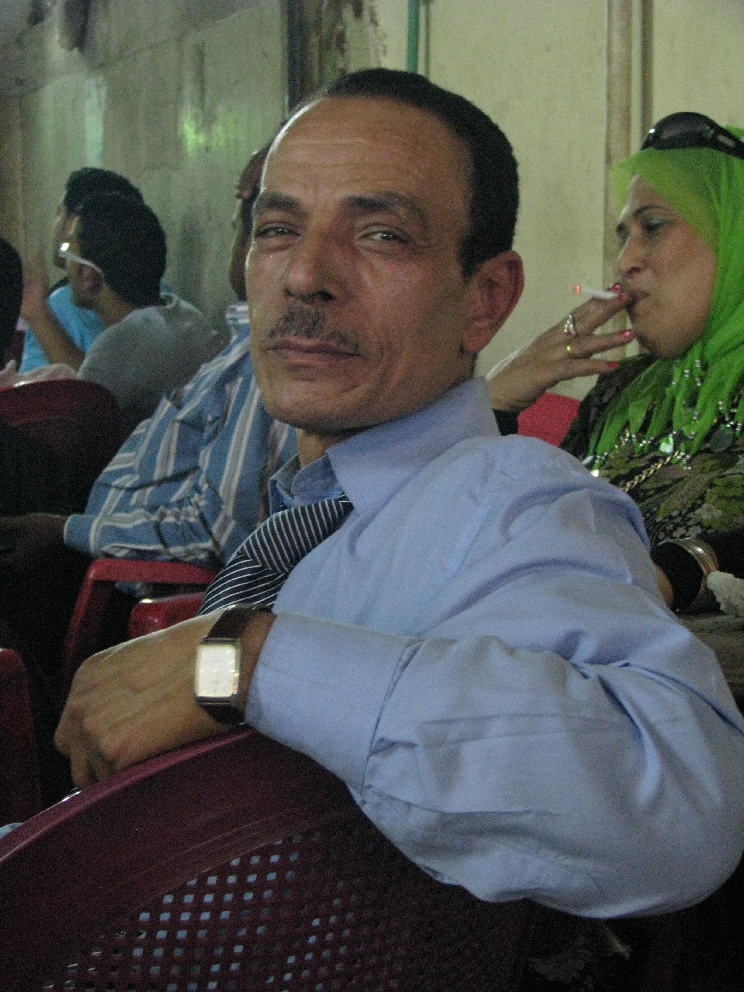 Watching the football match, Cairo