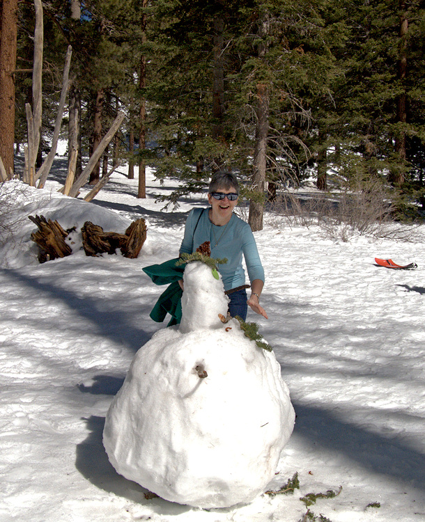 Dora with Snowman .jpg