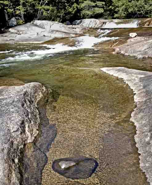 Trough to spillway