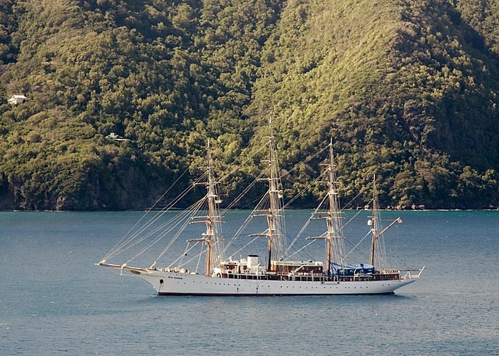 Sea Cloud at anchor