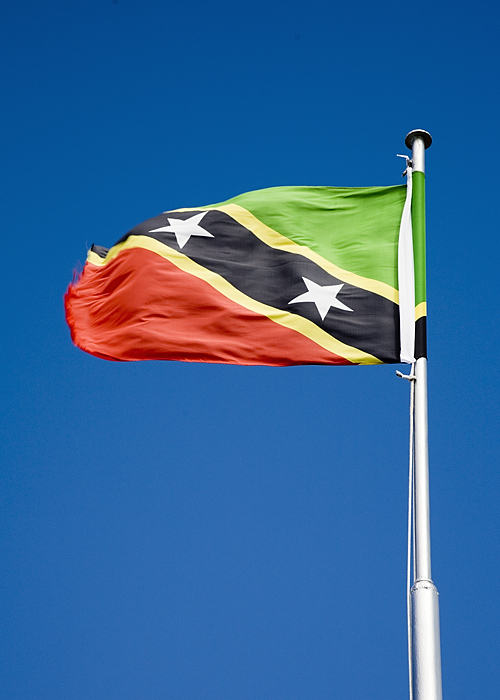 Flag flies over fort
