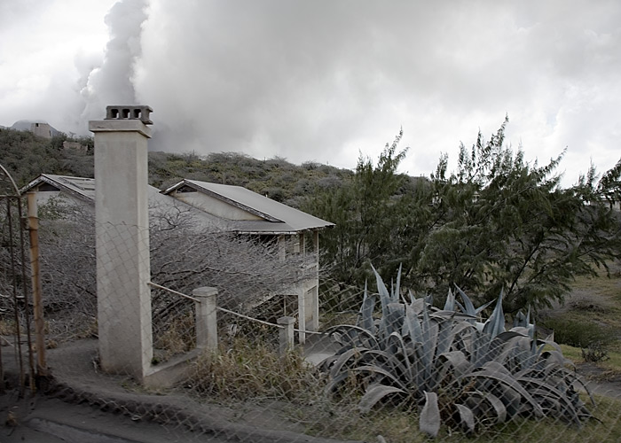 Dust covered house
